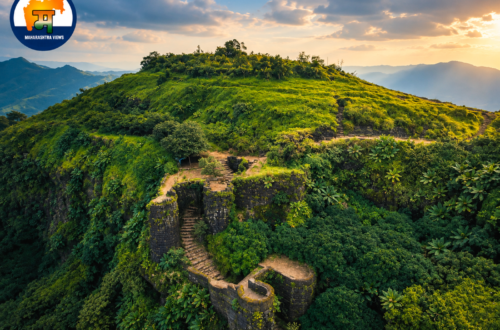 Sinhagad Fort near Pune showing the hill fort ruins and scenic Sahyadri surroundings