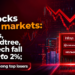 IT stocks market decline graphic showing Infosys, LTIMindtree, and HCLTech falling up to 2%, with a red downward arrow and stock-market chart.