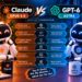 Claude Opus 5.5 vs GPT-6 Astra comparison graphic with two chat windows side by side