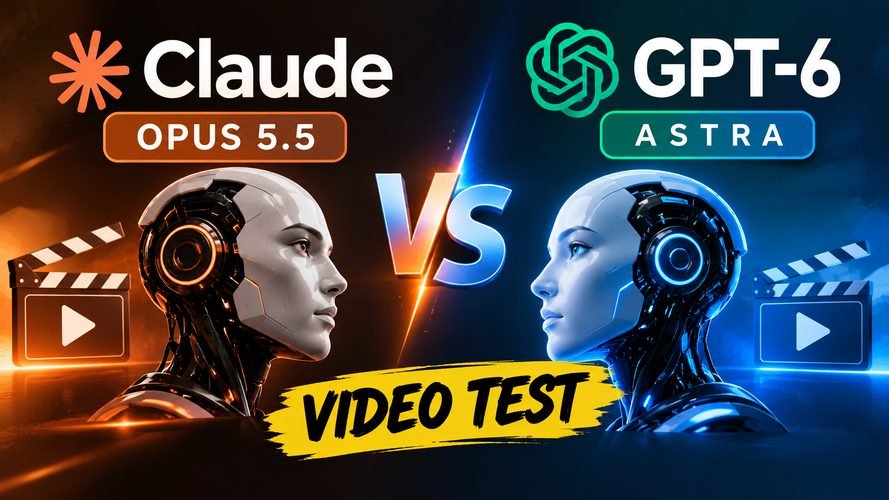 Bar chart comparing time and cost of Claude Opus 5.5 and GPT-6 Astra in video editing tests
