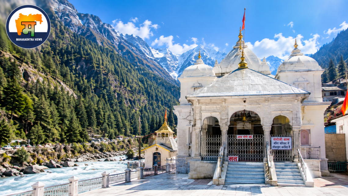 Gangotri Dham temple beside the Bhagirathi River in Uttarkashi